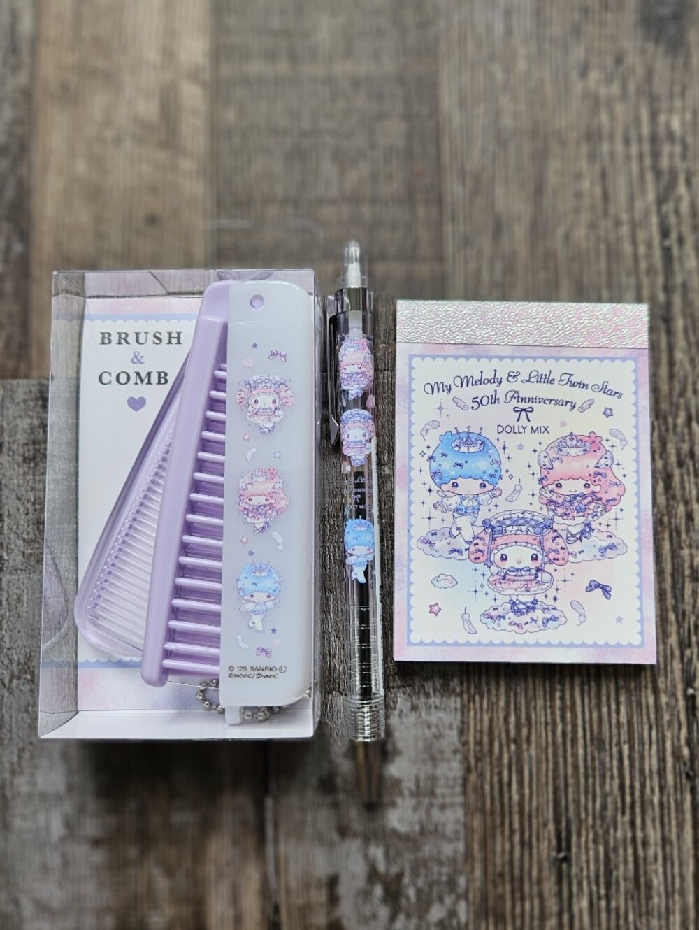 Sanrio Dolly Mix Comb, Pen, Memo Pad